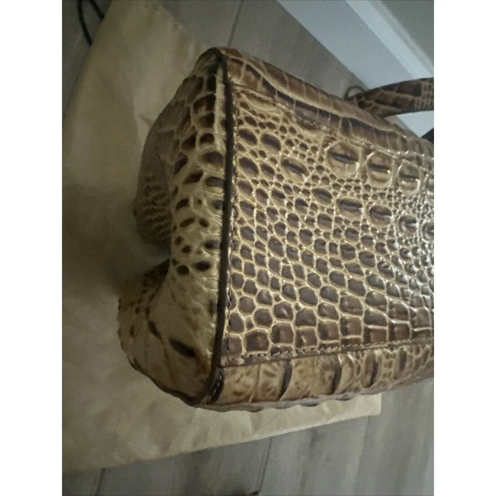Brahmin Madelyn Toasted Almond Hobo‎ Shoulder Bag W/credit Card Wallet